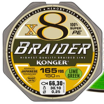 Konger Braider X8 Fluo Green 150m